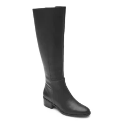 Botas E Botas>Rockport Bota alta feminina Evalyn Lthr Preto