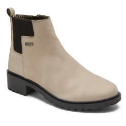 Botas E Botas>Rockport Bota Chelsea impermeável Ryleigh feminina Taupe Nubuck Wp