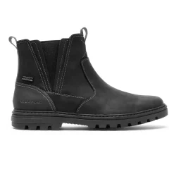 Botas>Rockport Bota Chelsea masculina para clima ou não à prova d'água Couro Preto/Camurça