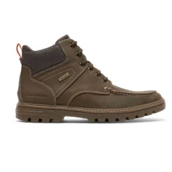 Botas>Rockport Bota Moc Toe impermeável masculina pronta para o clima Novo Couro Castanho/Camurça