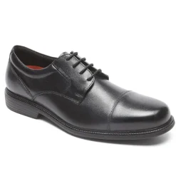 Oxfords E Cadarços>Rockport Charles Road Cap Toe Oxford masculino Preto