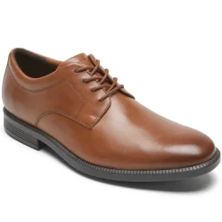 Oxfords E Cadarços>Rockport Dressports Masculino Plus Biqueira Simples Oxford Bronzeado Britânico