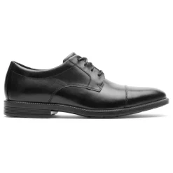 Oxfords E Cadarços>Rockport Dressports Masculino Premium Impermeável Toe Oxford Preto