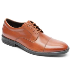 Oxfords E Cadarços>Rockport Dressports Masculino Premium Impermeável Toe Oxford bronzeado
