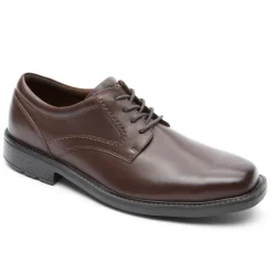 Oxfords E Cadarços>Rockport Estilo Masculino Líder 2 Biqueira Simples Oxford Marrom escuro