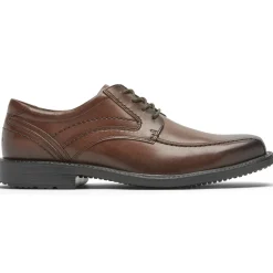 Oxfords E Cadarços>Rockport Estilo Masculino Leader 2 Bike Toe Oxford Novo gradiente marrom