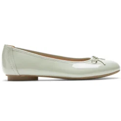 Slip-Ons>Rockport Flat de balé Reagan feminino Jade Patente Sintética