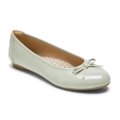 Sapatilhas>Rockport Flat de balé Reagan feminino Jade Patente Sintética