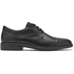 Oxfords E Cadarços>Rockport Masculino Total Motion Dressport Cap Toe Oxford Preto