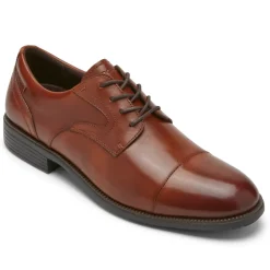 Oxfords E Cadarços>Rockport Masculino Total Motion Dressport Cap Toe Oxford bronzeado