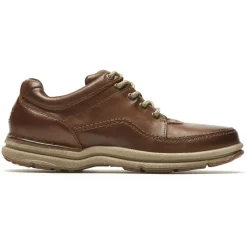 Tênis>Rockport Masculino World Tour Classic Lace Up Couro Marrom