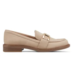 Mocassins>Rockport Mocassim Harleen Feminino Mocha Taupe Nubuck