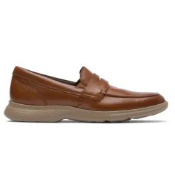 Mocassins E Slip-ons>Rockport Mocassim masculino Truflex Dressports Penny Bronzeado Britânico
