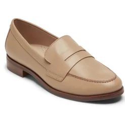 Mocassins>Rockport Mocassim Sena Penny Feminino Nude Lthr