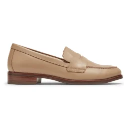 Mocassins>Rockport Mocassim Sena Penny Feminino Nude Lthr