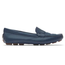 Mocassins>Rockport Mocassim tecido Bayview feminino Pedra Azul