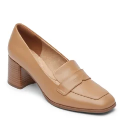 Mocassins>Rockport Mocassim Violetta Feminino Couro Mocha Latte