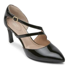 Saltos>Rockport Salto assimétrico Sheehan Total Motion feminino Patente Negra