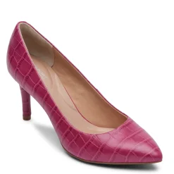 Saltos>Rockport Salto bico fino feminino Total Motion 75mm Sorvete de framboesa couro croco