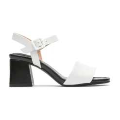 Saltos>Rockport Salto feminino Farrah com 2 tiras Branco preto