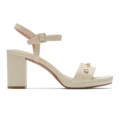 Saltos>Rockport Salto feminino Tabitha com 2 tiras Pérola de baunilha