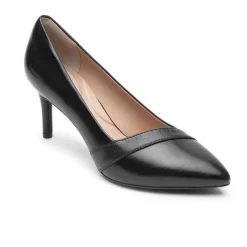 Saltos>Rockport Salto feminino Total Motion 75 mm com alça Lthr Preto