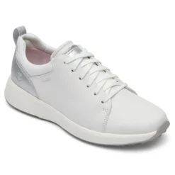 Sapatos>Rockport Sapato de golfe Prowalker Trustride feminino Prata branca