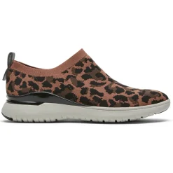 Sapatos>Rockport Sapato feminino Total Motion Sport de alto deslizamento Leopardo bronzeado