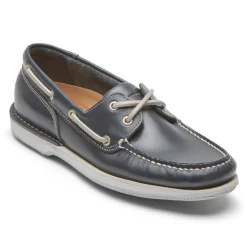 Sapatos De Barco>Rockport Sapato masculino Perth para barco Couro Marinha