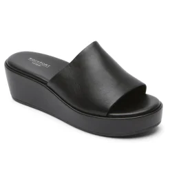 Slip-Ons>Rockport Slide Aubriella Feminino Preto