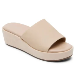 Slip-Ons>Rockport Slide Aubriella Feminino Bege Neutro