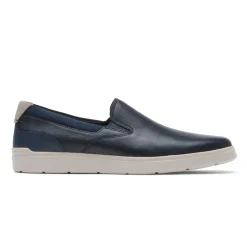Tênis>Rockport Slip-On Masculino Total Motion Court Novo vestido azul